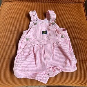 OshKosh B'gosh Pink Striped Baby Overalls 0-3